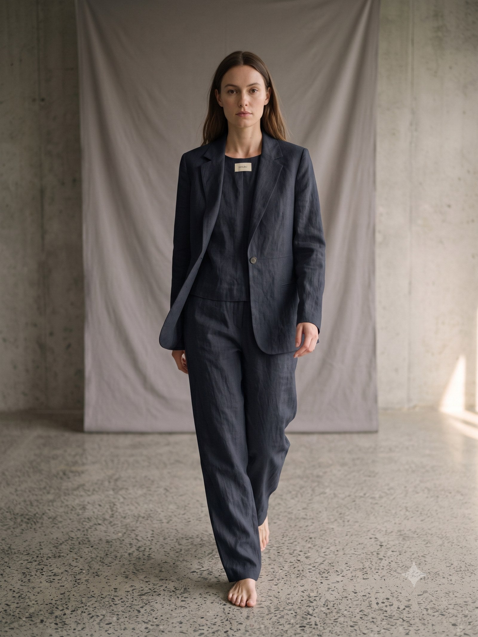 Awning Boyfriend Blazer in Ink, front