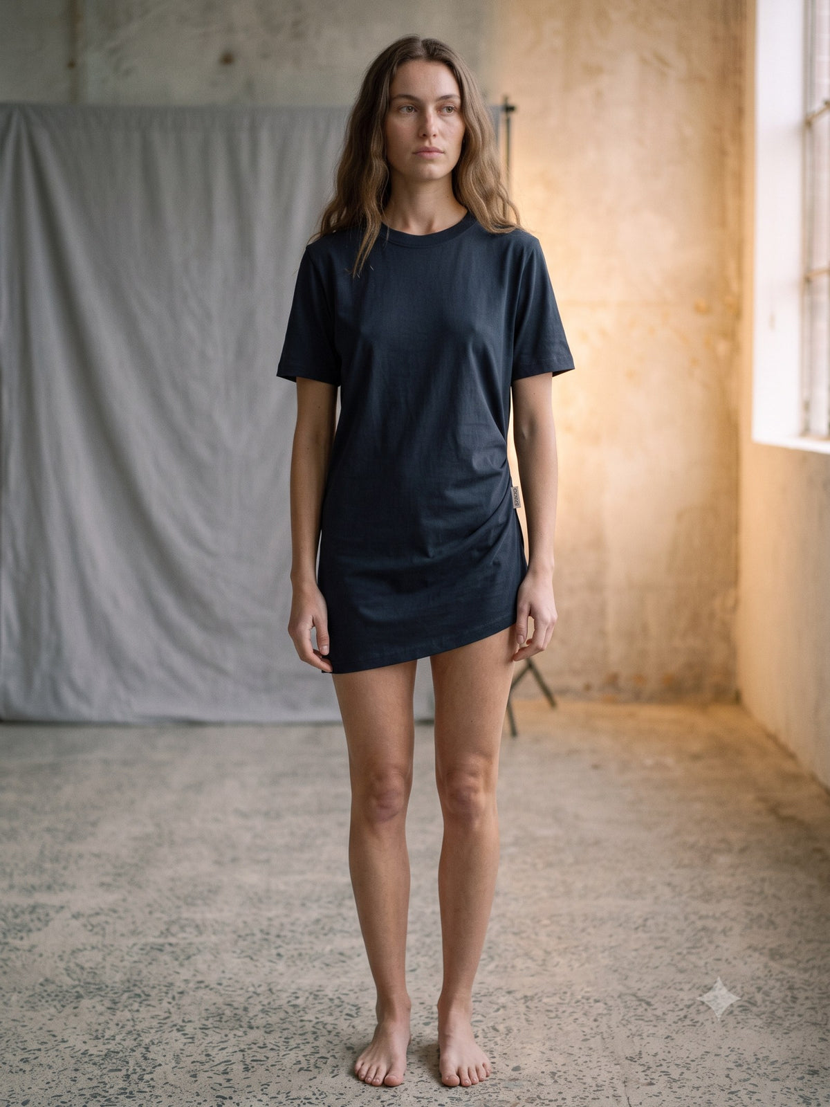 Base Organic Cotton Tee in Ink, front