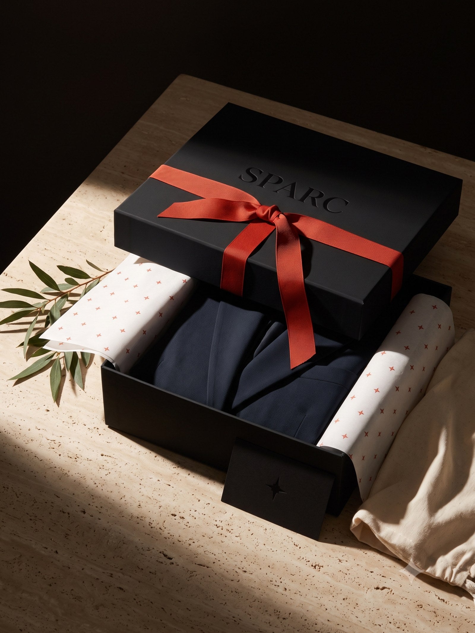Bearing Wool-Crepe Suit Set, the box
