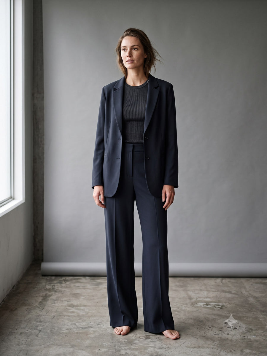 Bearing Wool-Crepe Suit Set