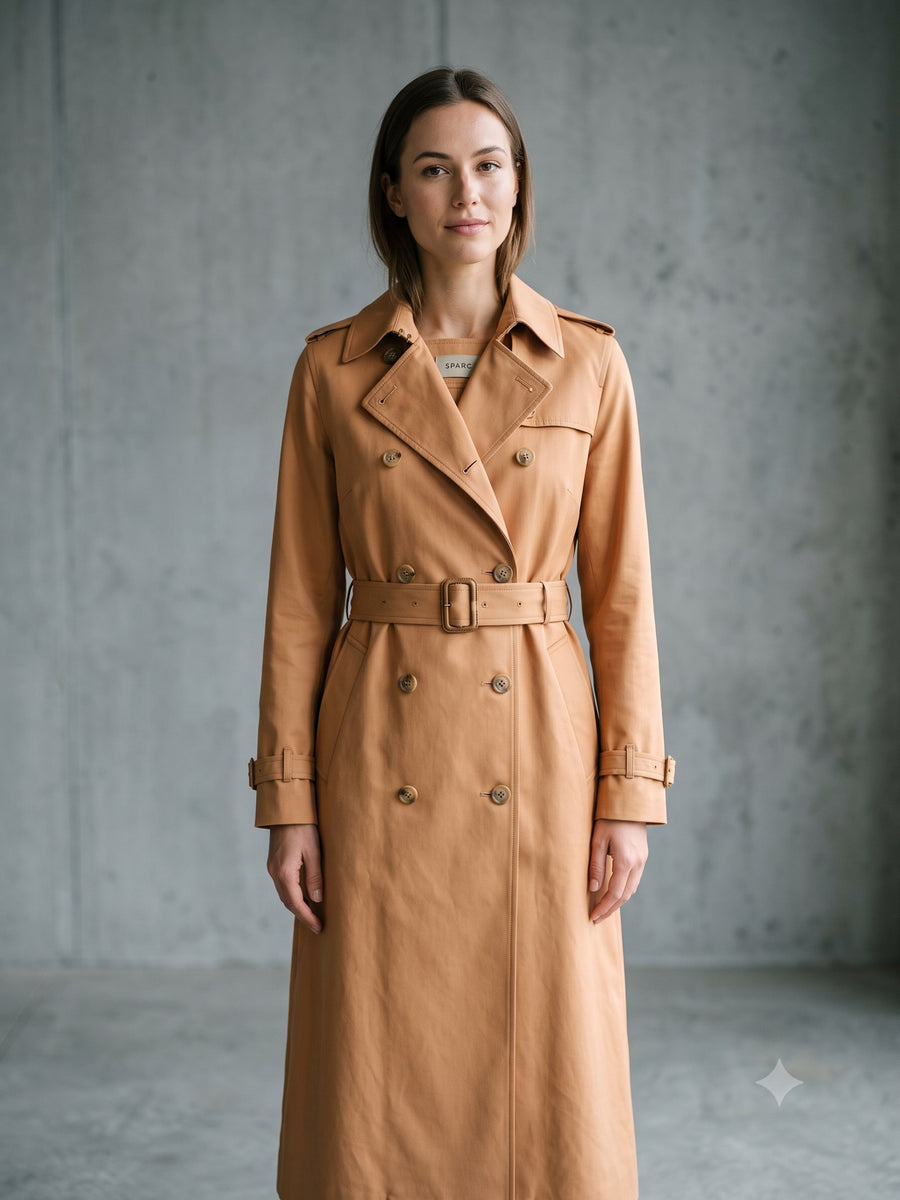 Compass Belted Trench Coat