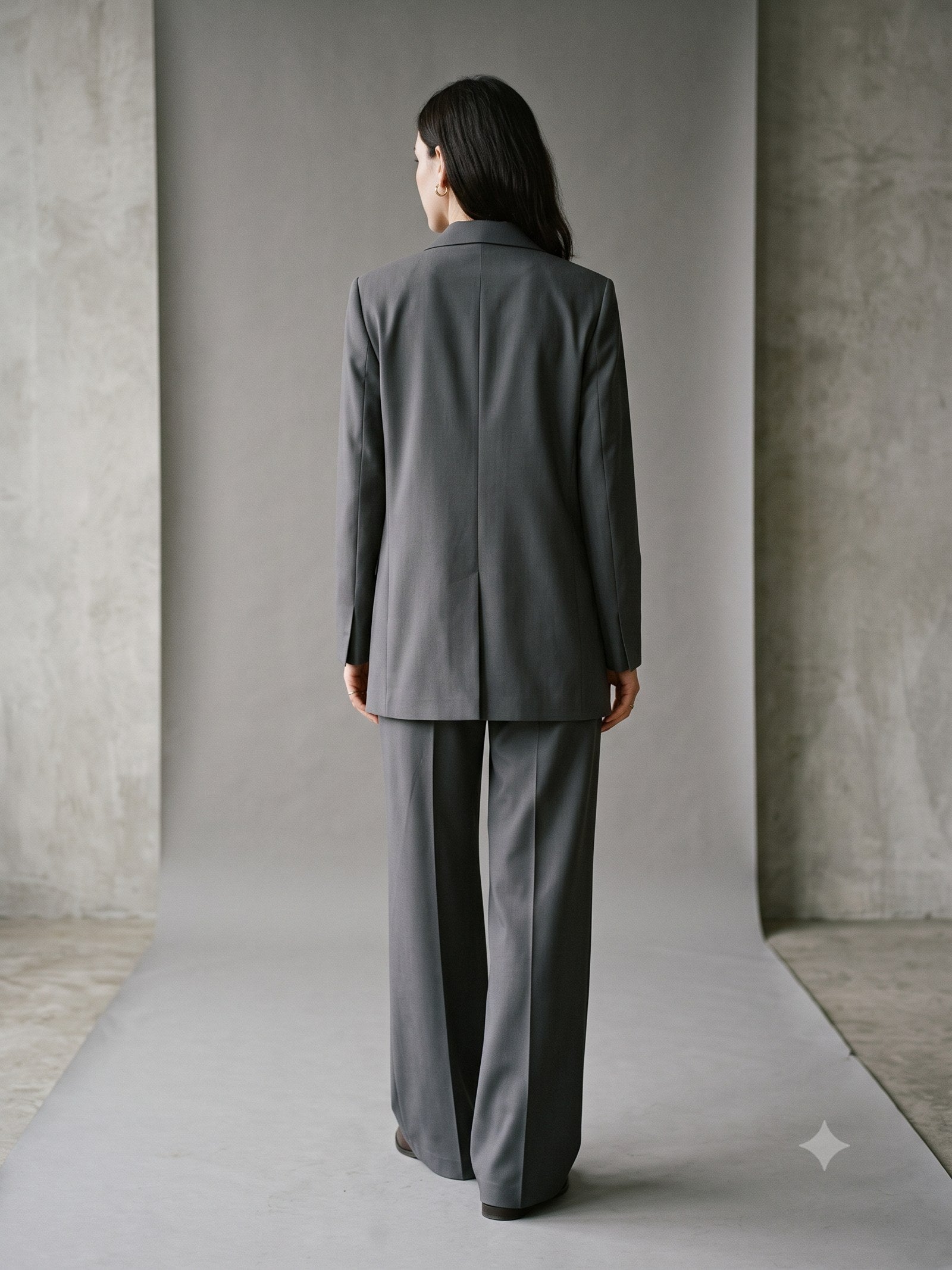 Cornice Wool-Silk Suit in Slate, back