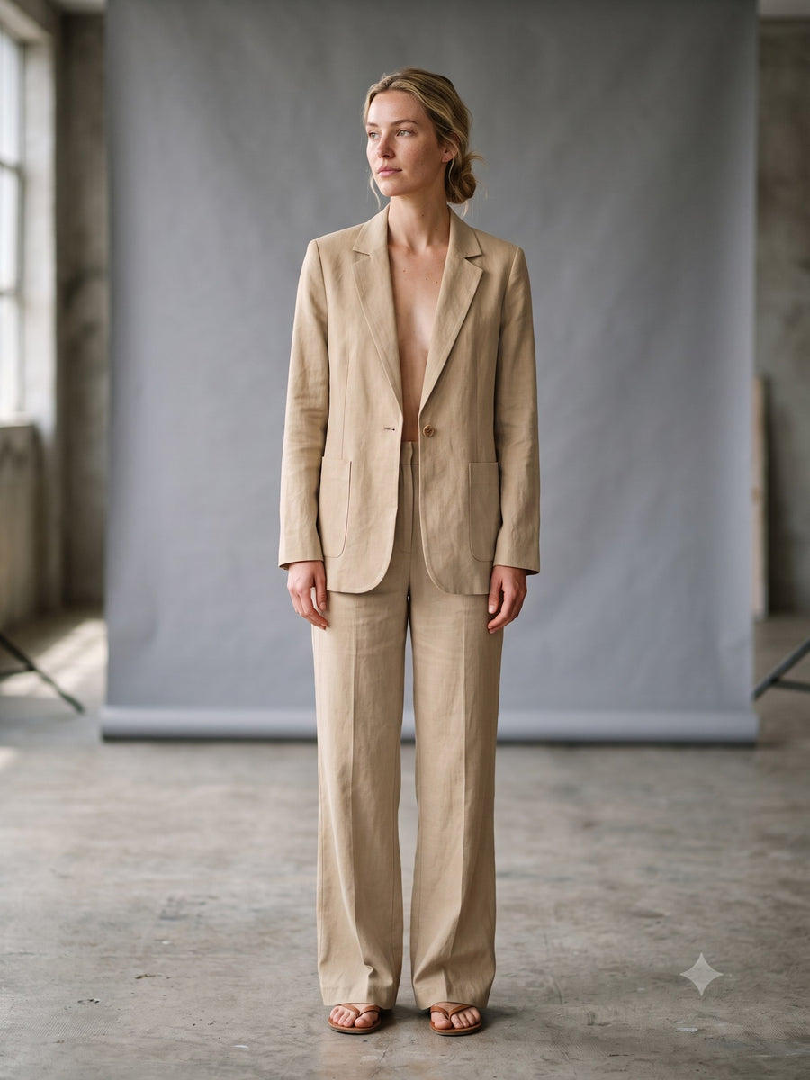 Eaves Cotton-Linen Suit Set