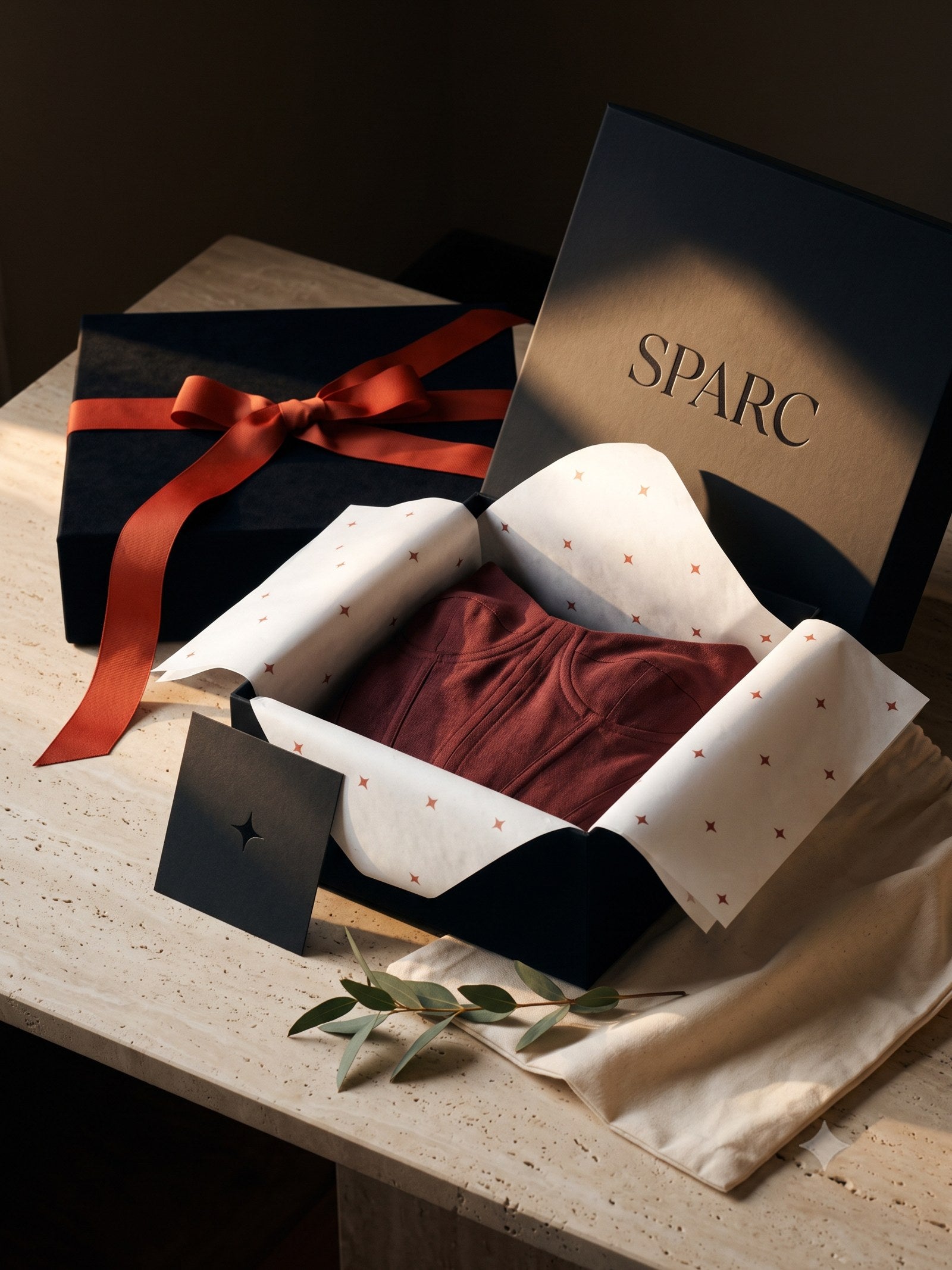 Flare Corset Linen Midi, the box