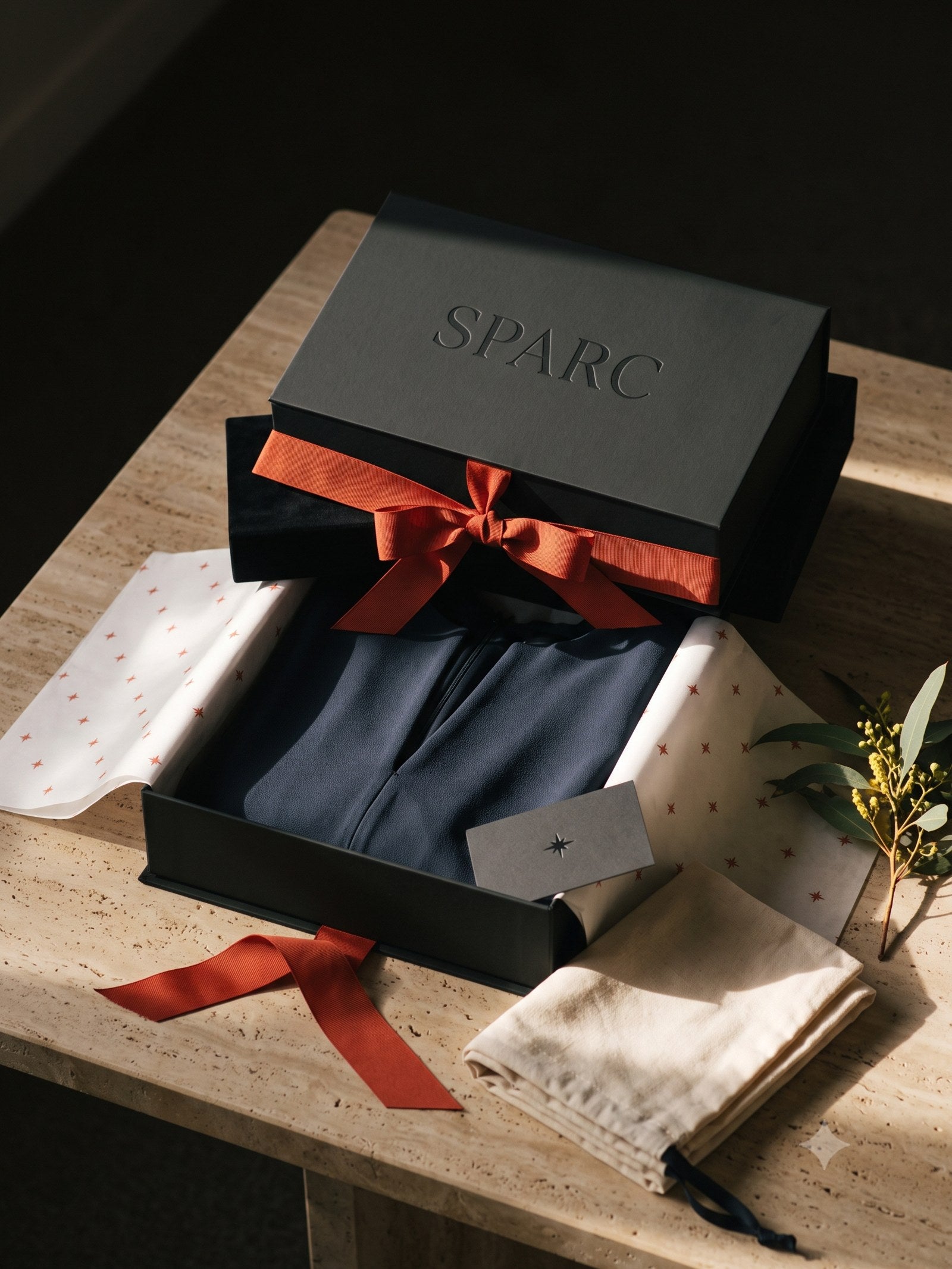 Flicker Crepe Jumpsuit, the box