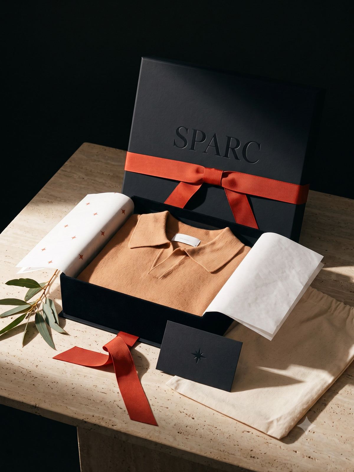 Form Cashmere-Silk Polo Knit, the box