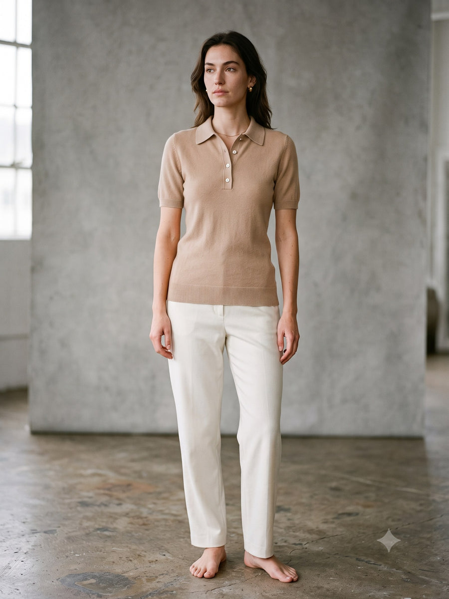 Form Cashmere-Silk Polo Knit