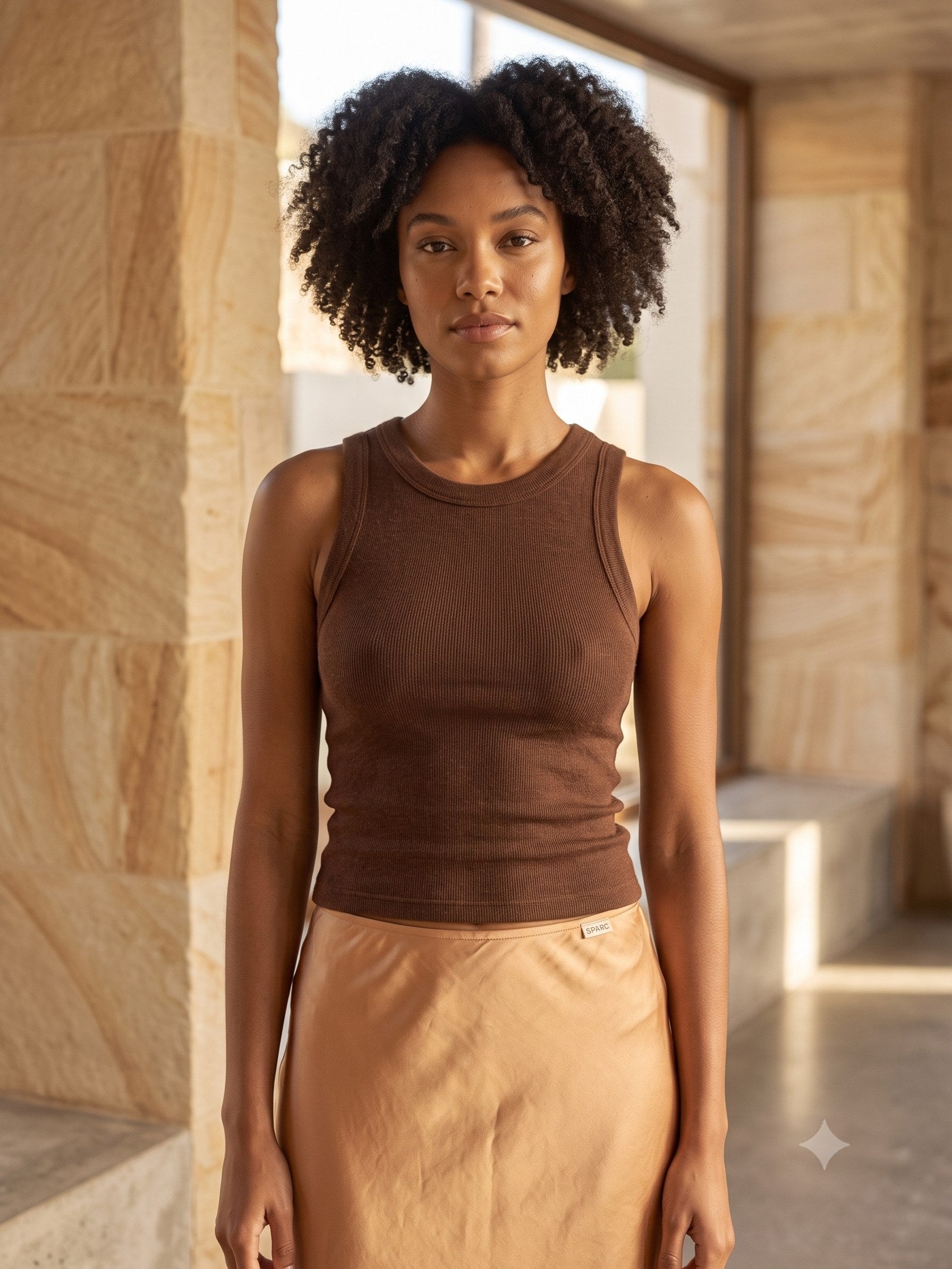 Glint Bias Silk Skirt in Champagne, detail