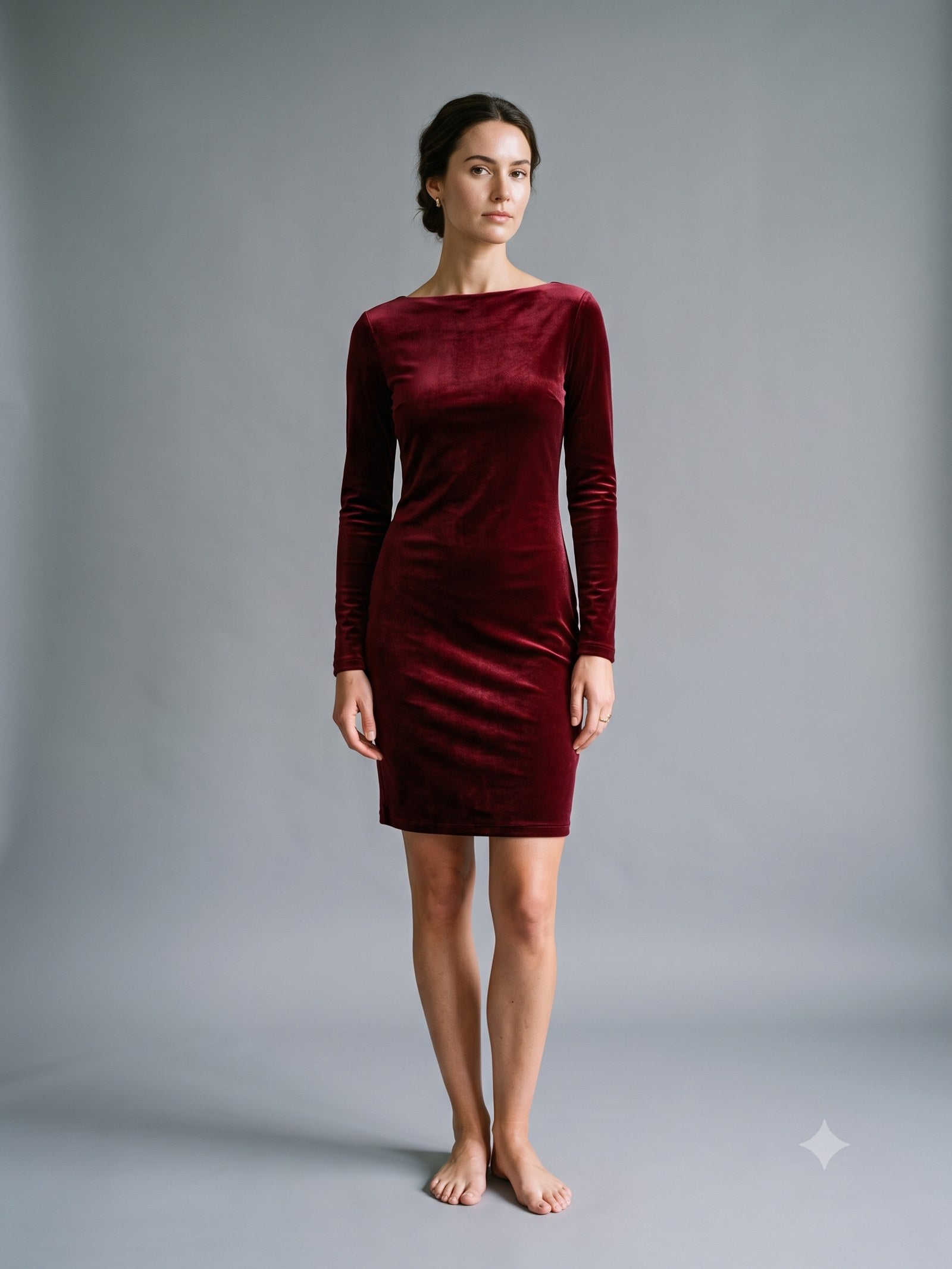 Gloaming Velvet Mini in Claret, front