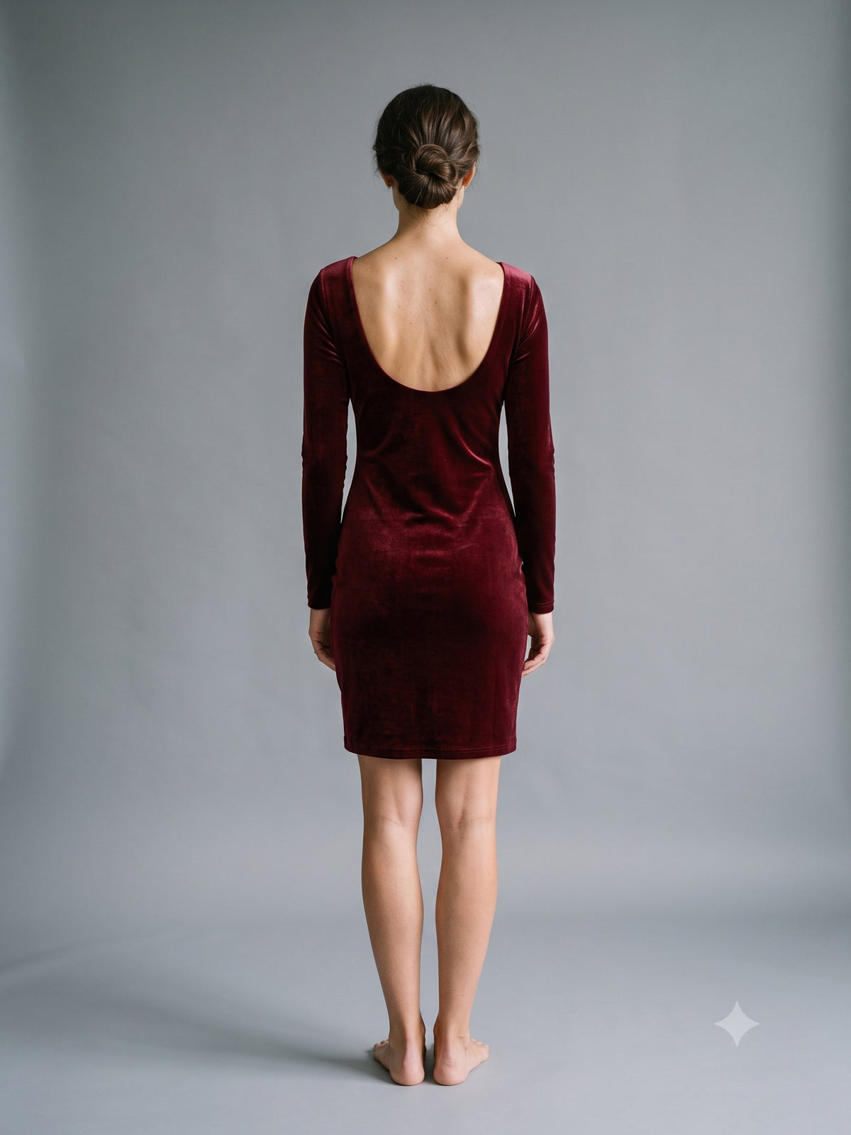 Gloaming Velvet Mini in Claret, back