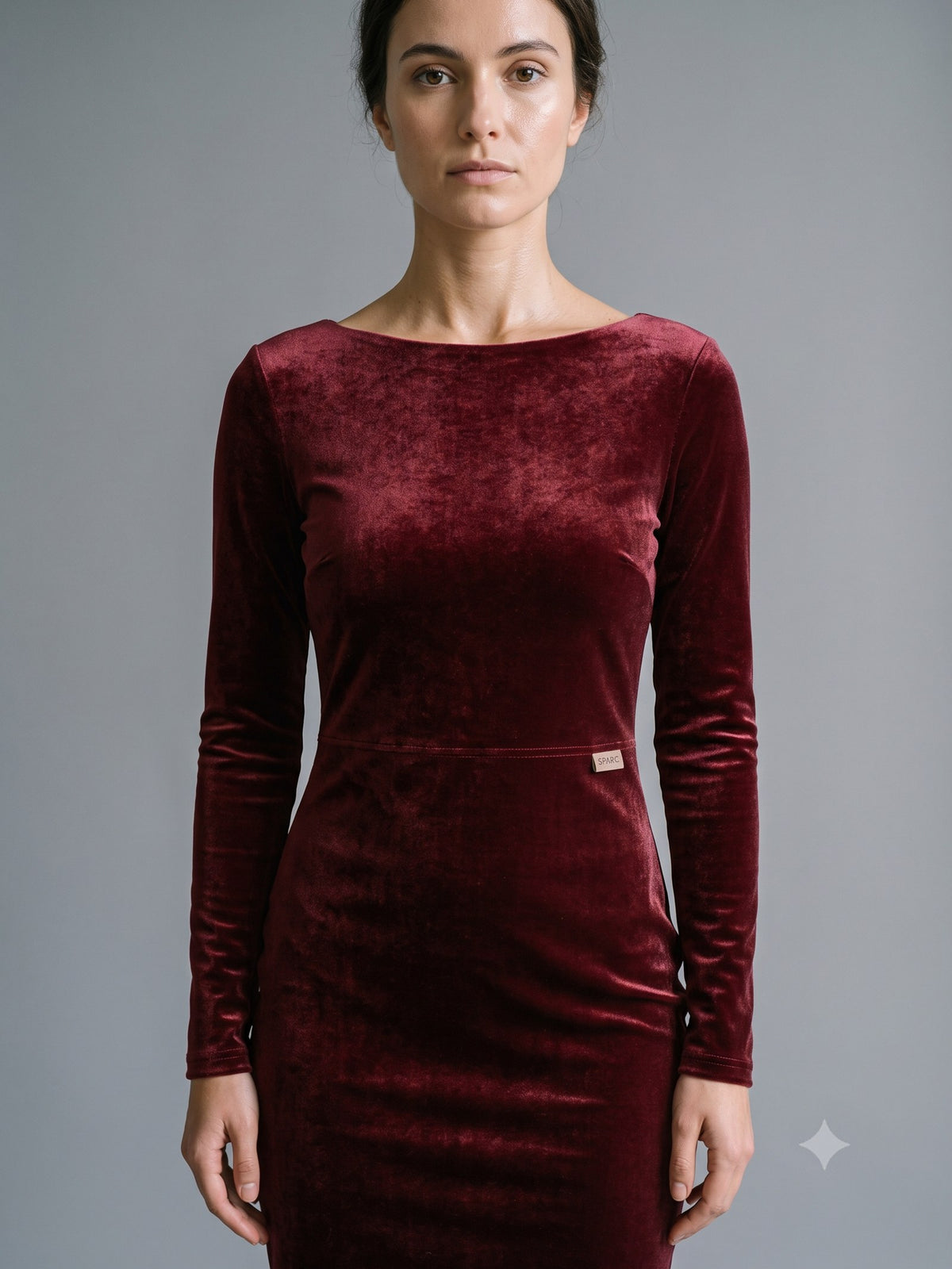 Gloaming Velvet Mini in Claret, detail