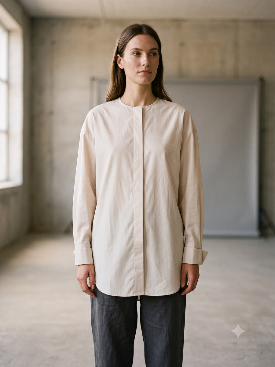 Grid Cotton Poplin Shirt