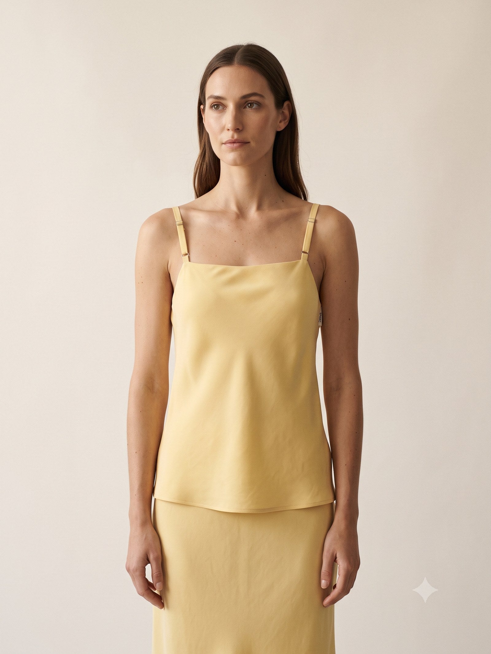 Halo Bias Silk Camisole in Butter, front