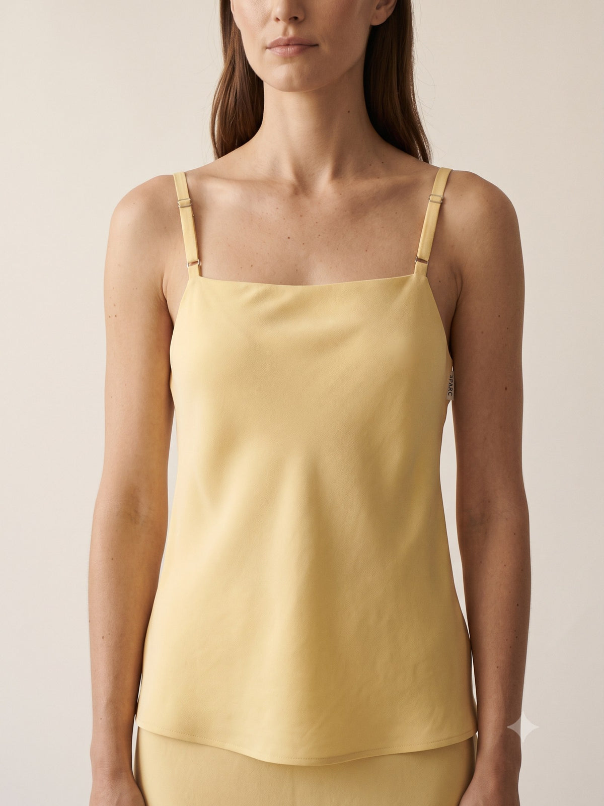 Halo Bias Silk Camisole in Butter, detail