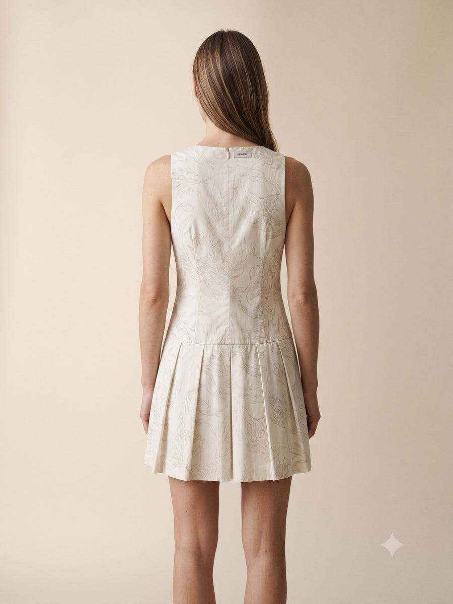 Ignis Print Cotton-Silk Mini Dress