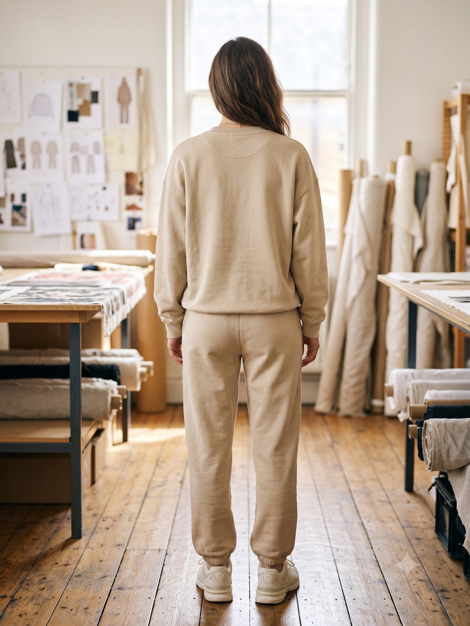 Ignis Print French Terry Sweat in Oat, back