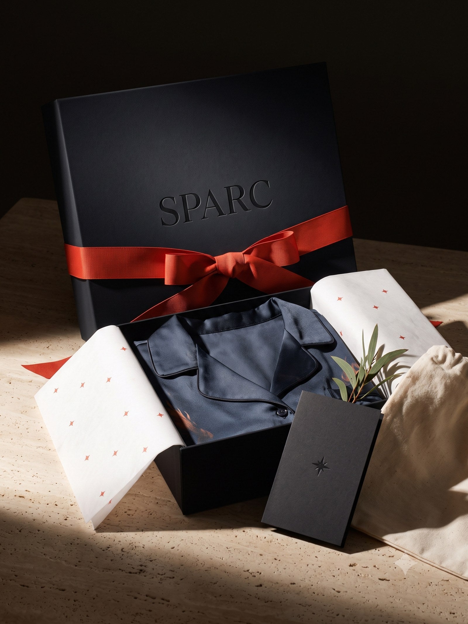 Ignis Print Silk Pyjama Set, the box