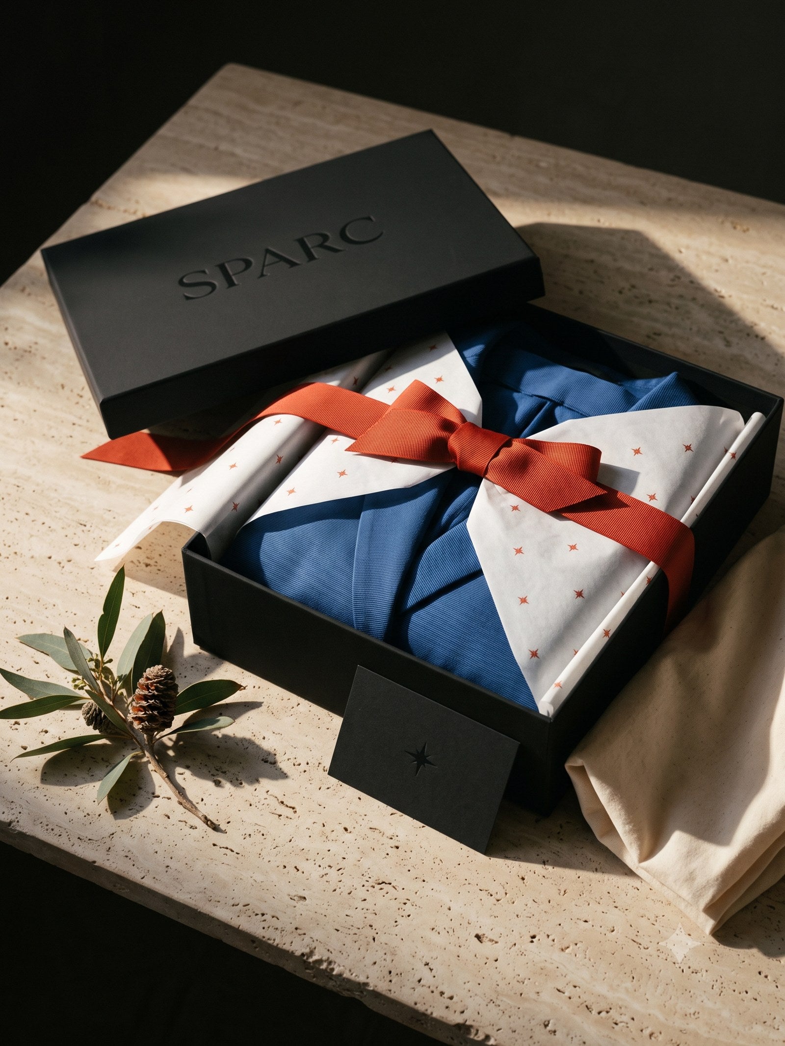 Kiln Cotton Faille Jacket and Trouser Set, the box