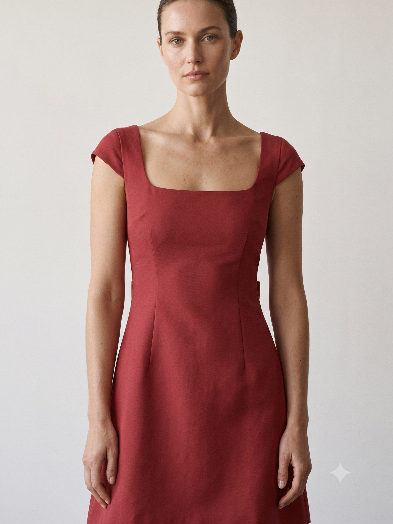 Kindle Faille Bow-Back Mini in Cherry Lacquer, detail