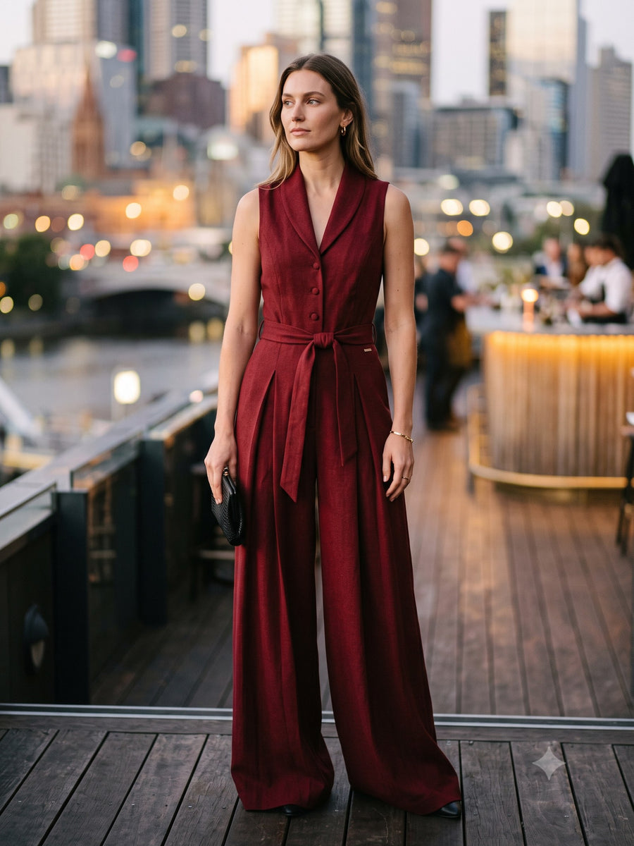 Lantern Wide-Leg Jumpsuit