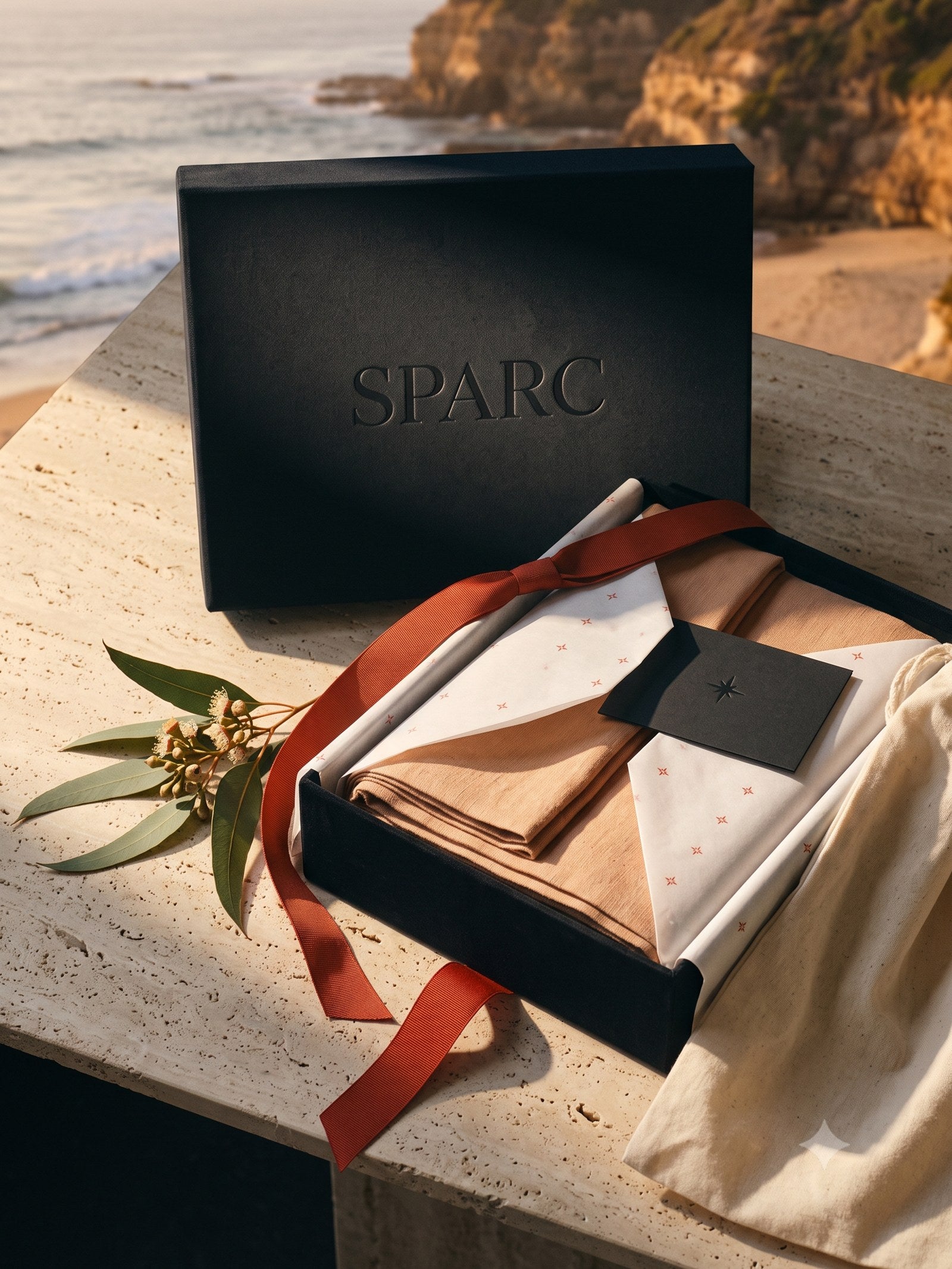 Meridian Linen Set, the box