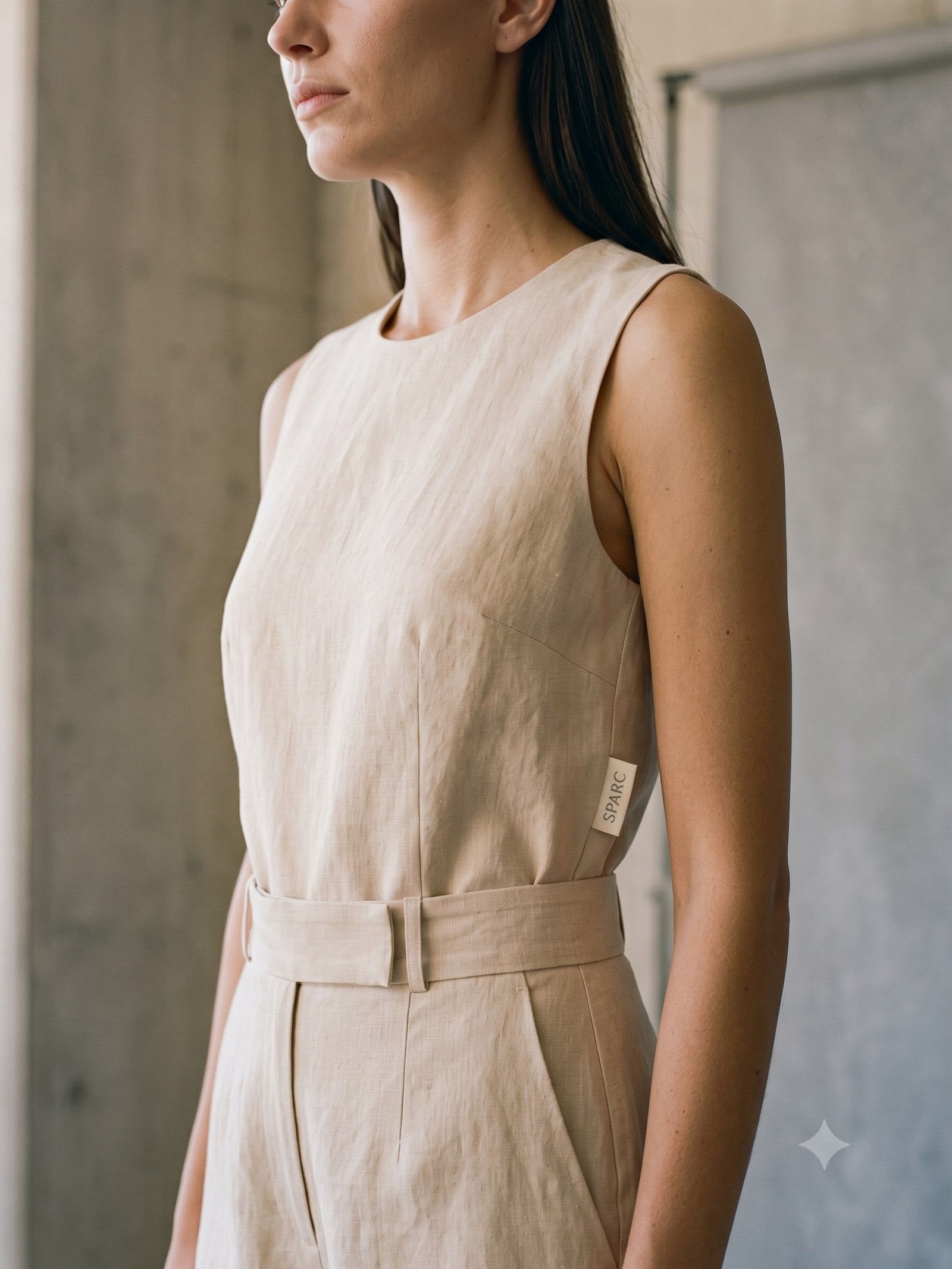 Notch Tailored Short in Bone, detail