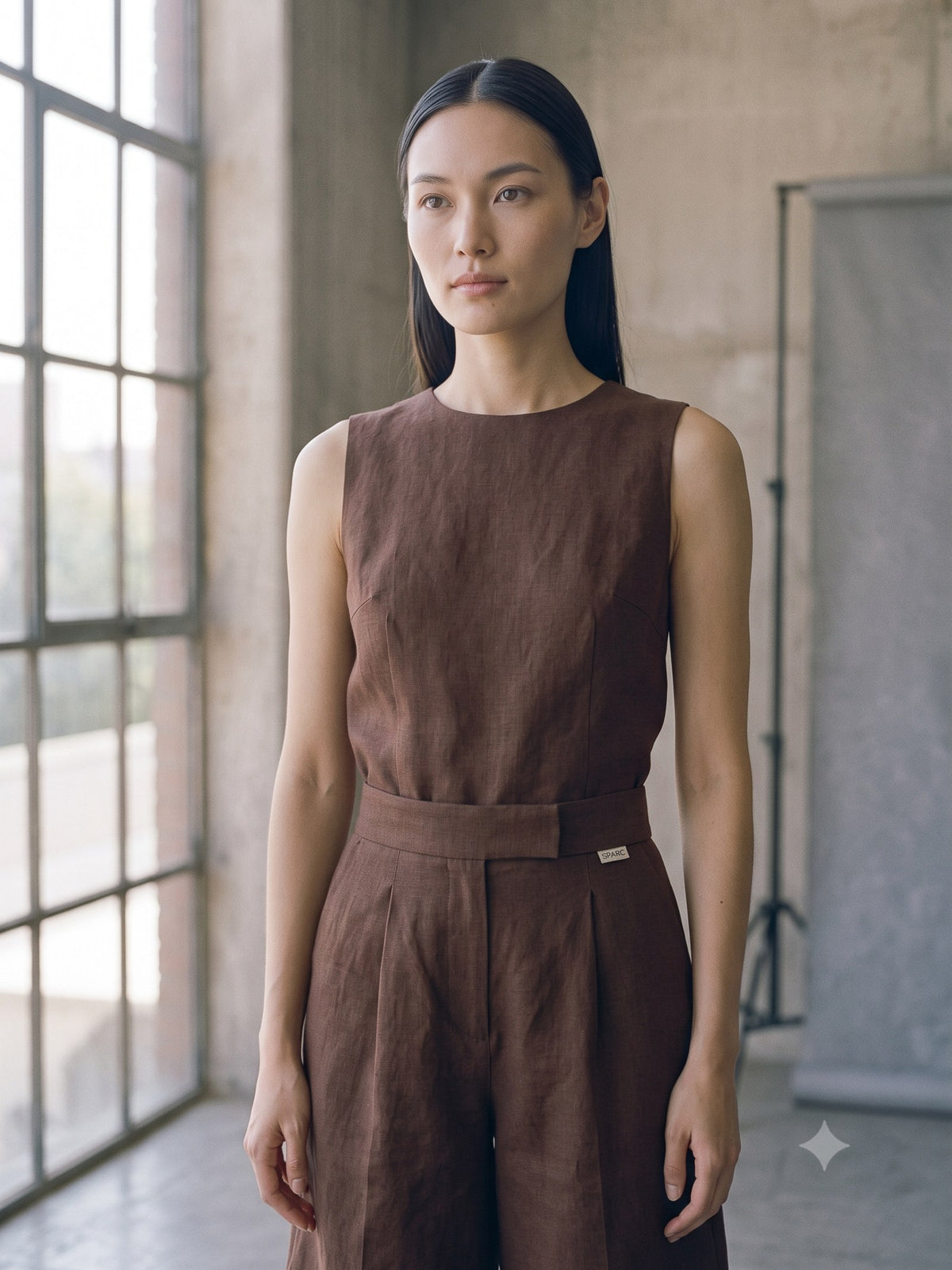 Notch Tailored Short in Chocolate, detail