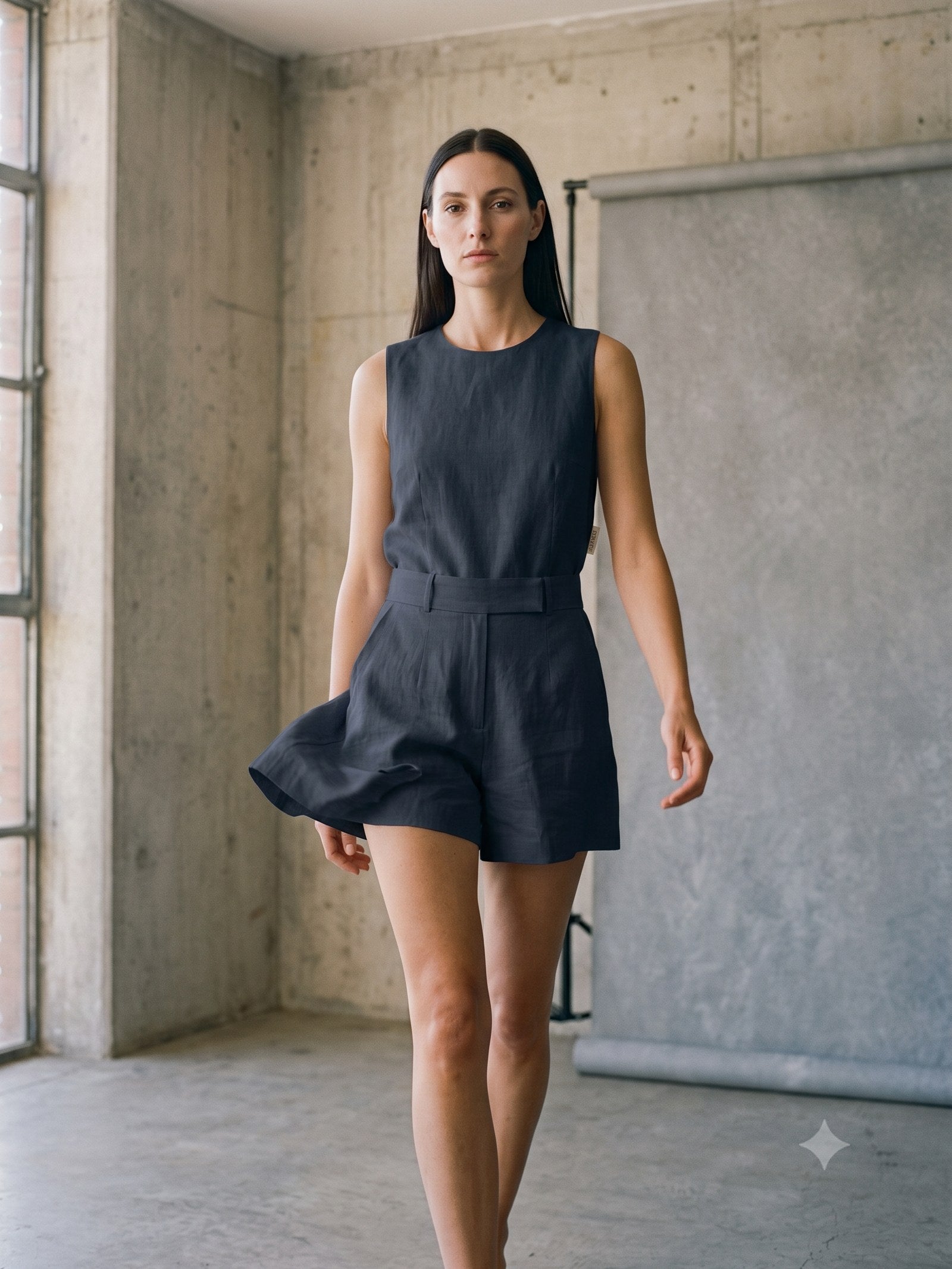 Notch Tailored Short in Ink, front