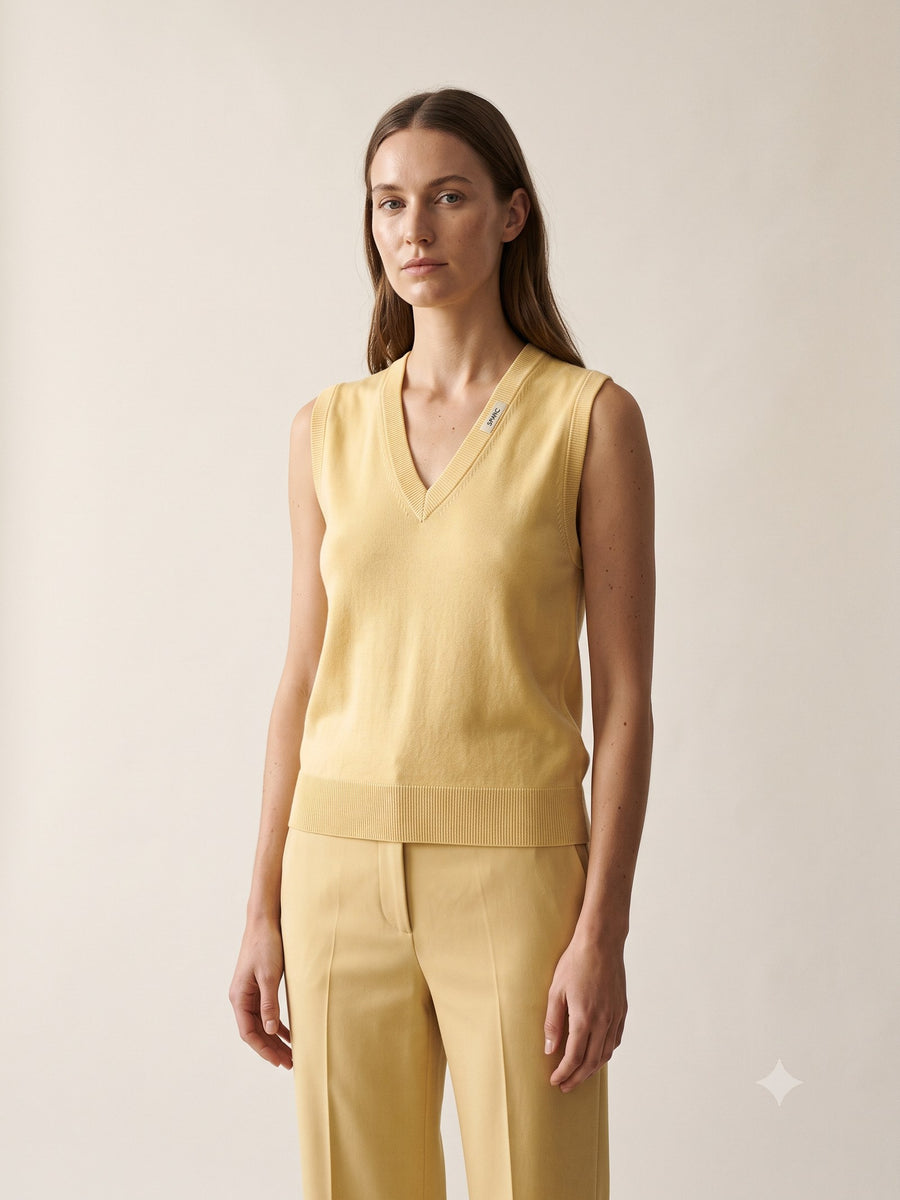 Prism Cotton-Silk Knit Vest