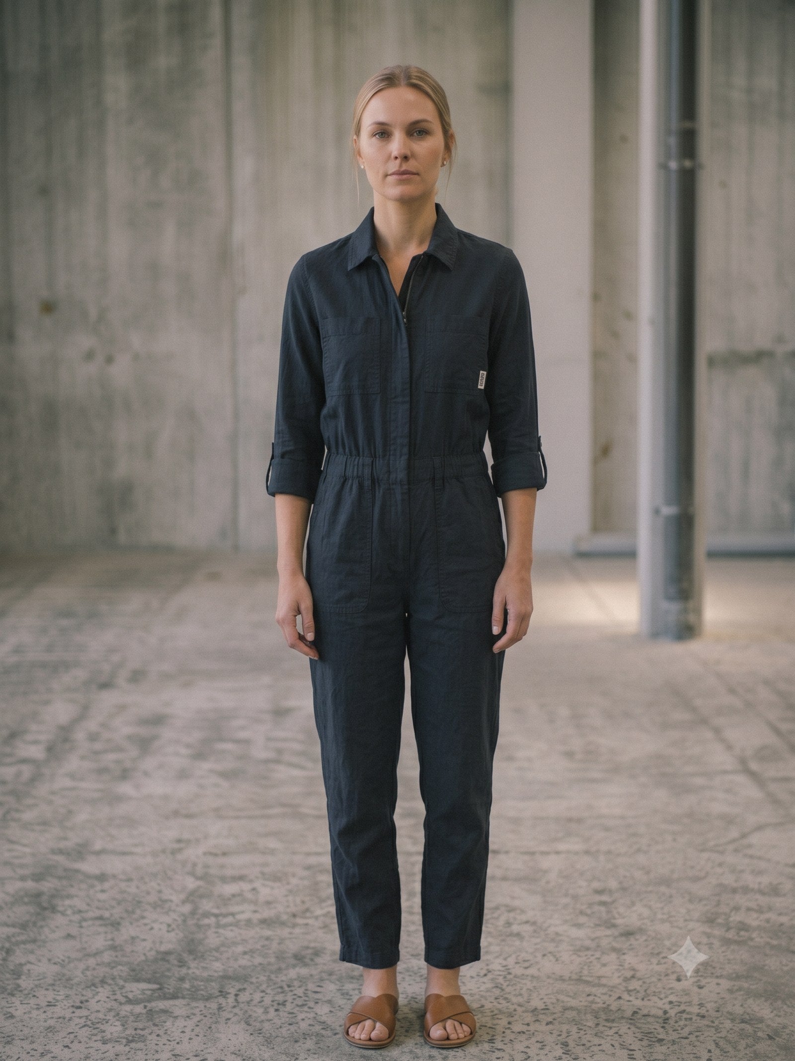 Rig Utility Jumpsuit in Ink, front