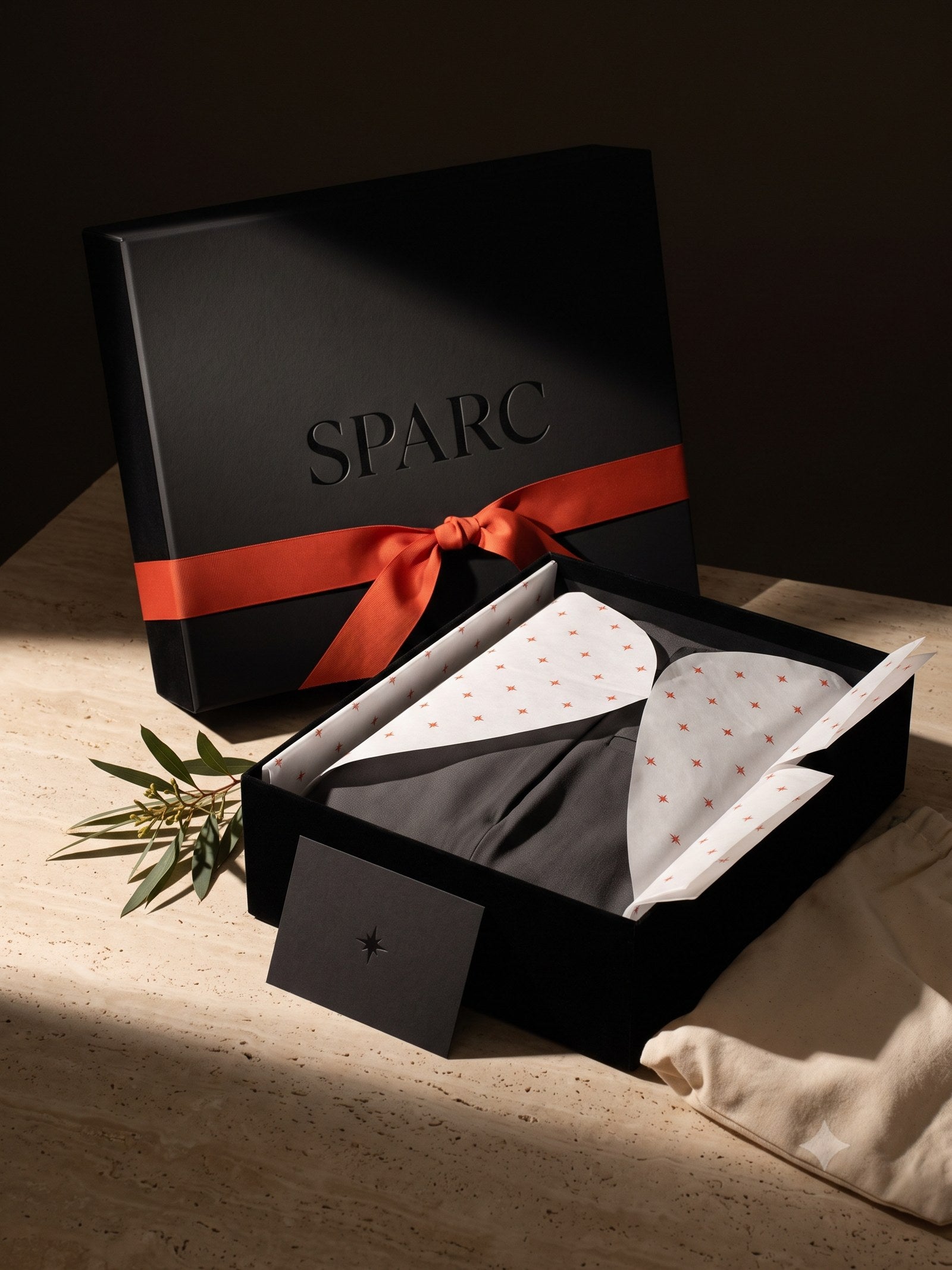 Taper Wool Crepe Suit, the box