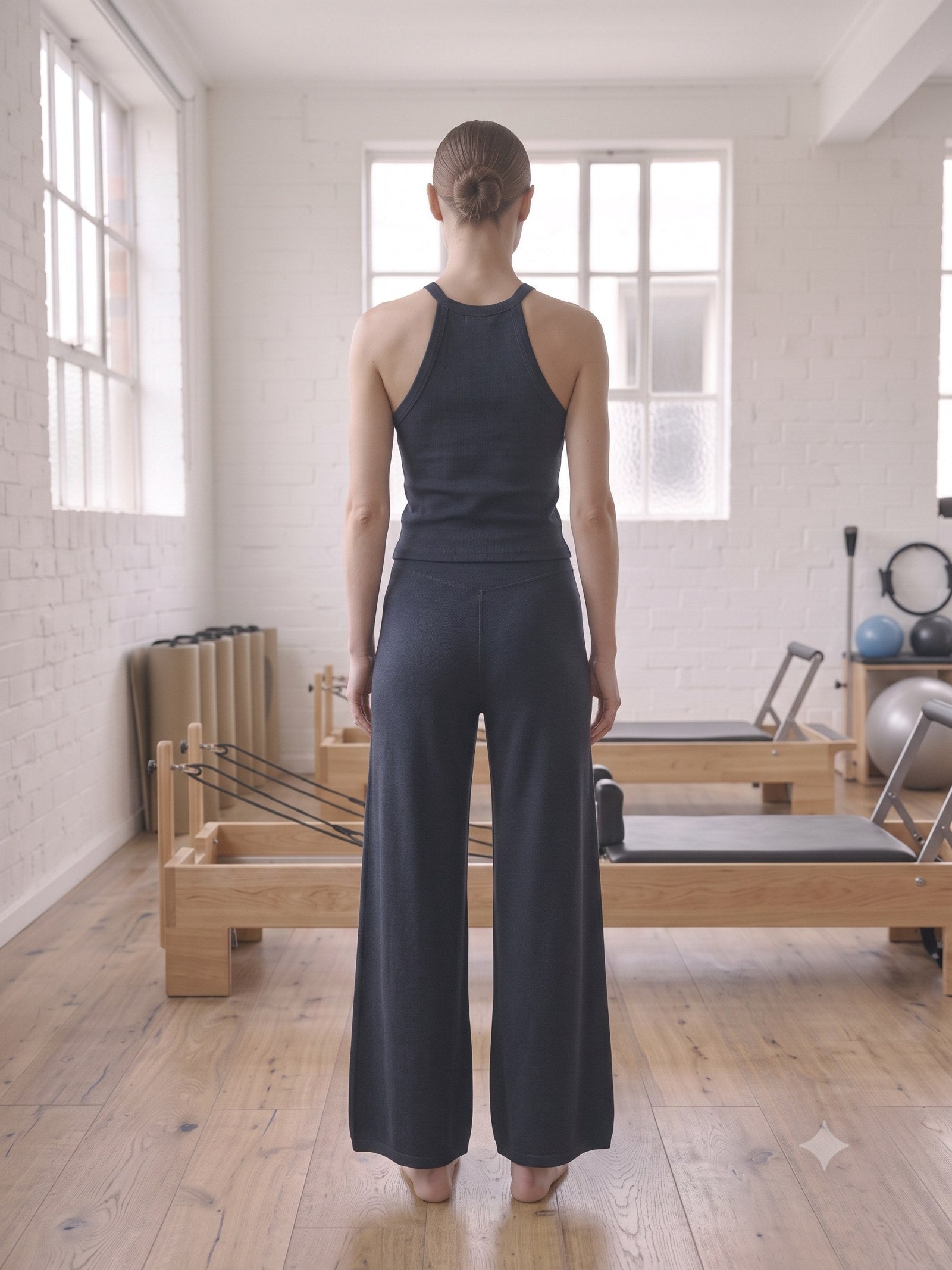 Tempo Wide-Leg Active Pant in Ink, back