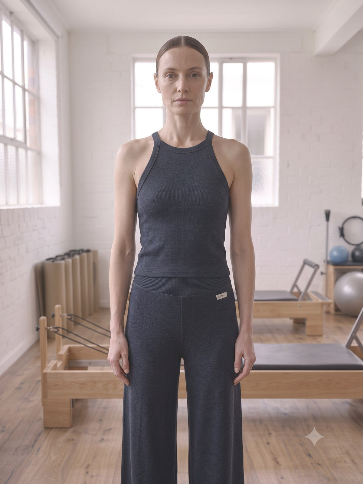 Tempo Wide-Leg Active Pant in Ink, detail