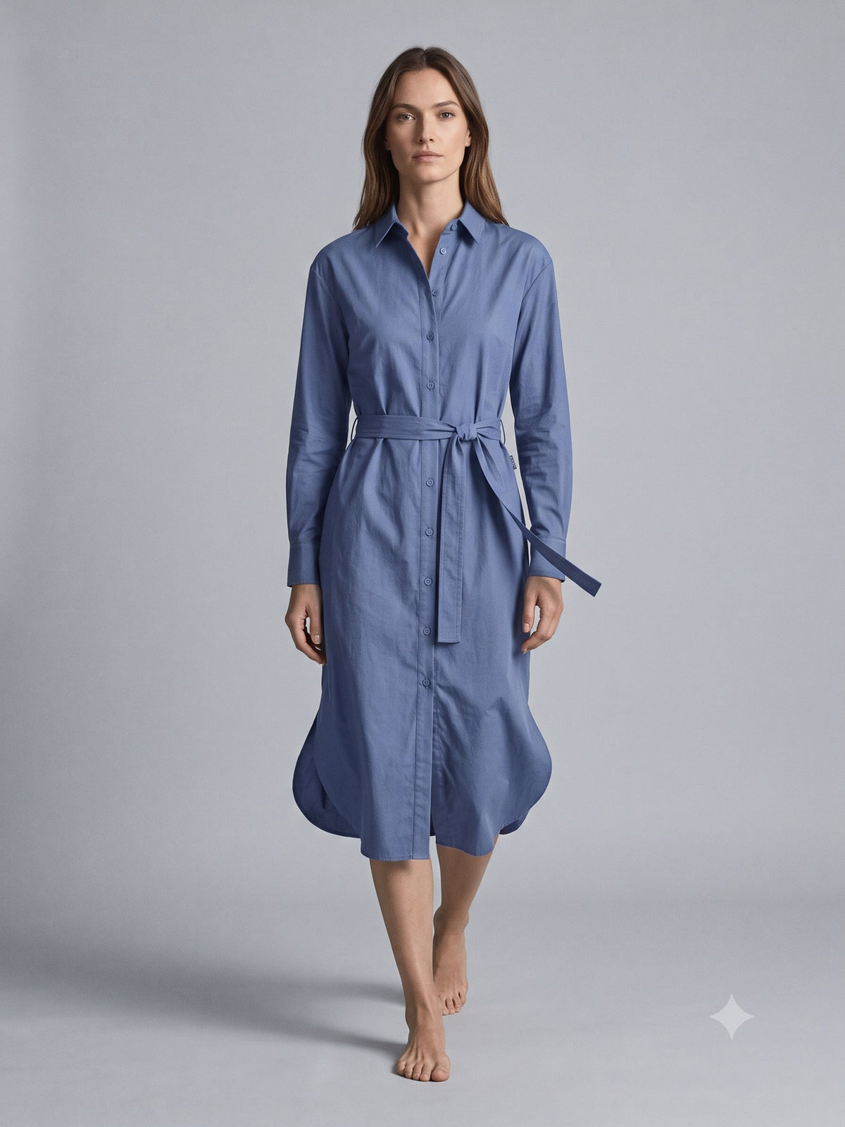 Threshold Poplin Shirt Dress in Cornflower, front
