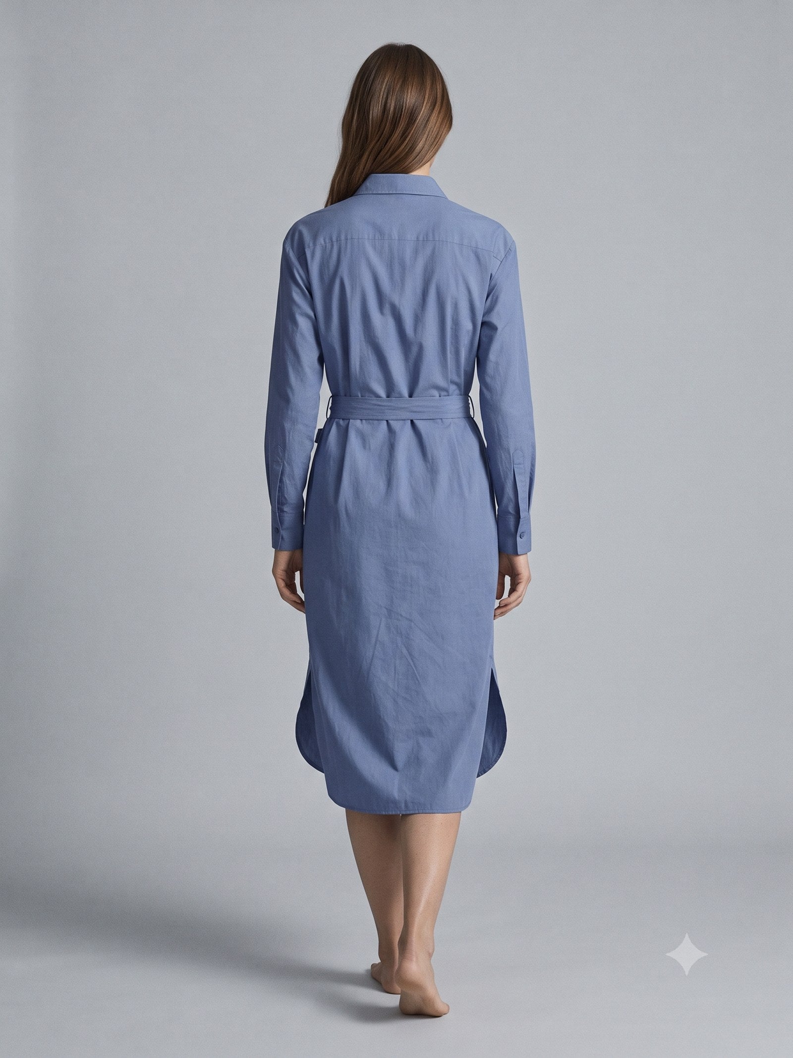 Threshold Poplin Shirt Dress in Cornflower, back