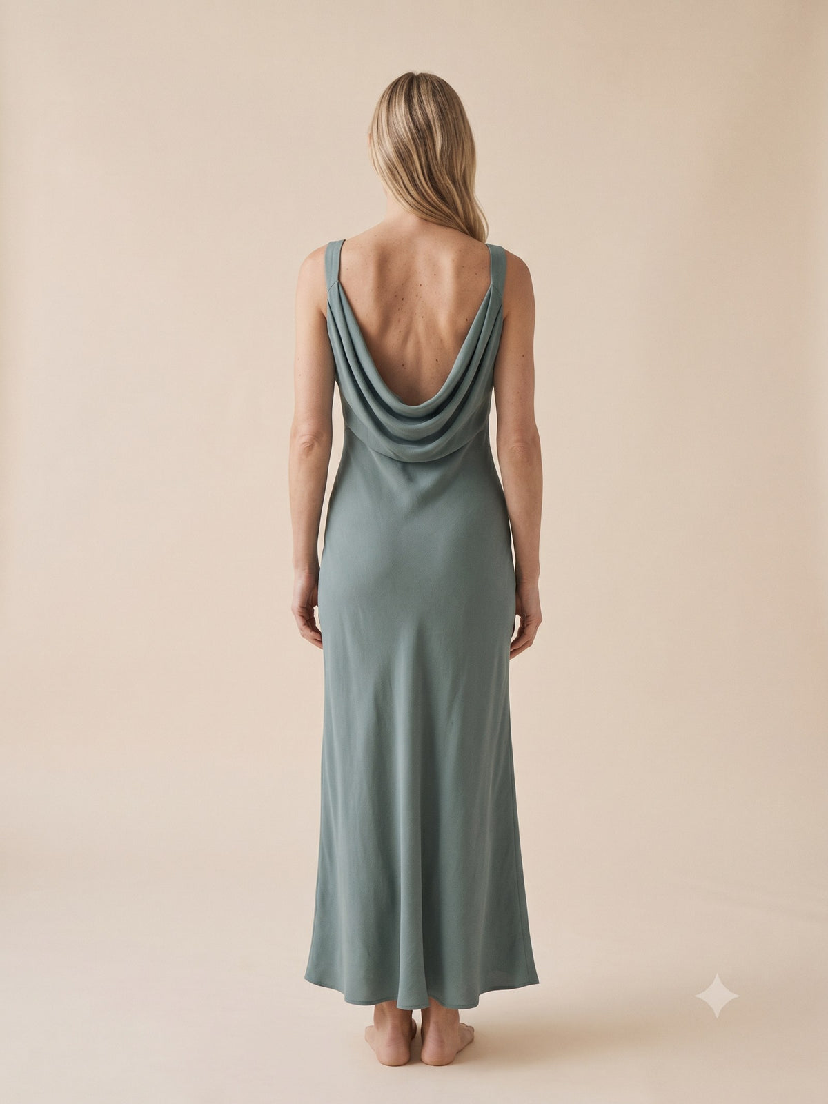Tide Washed Silk Maxi in Rockpool, back