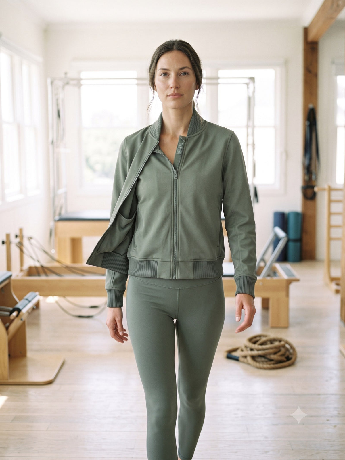 Velocity Bonded Bomber in Sage, front
