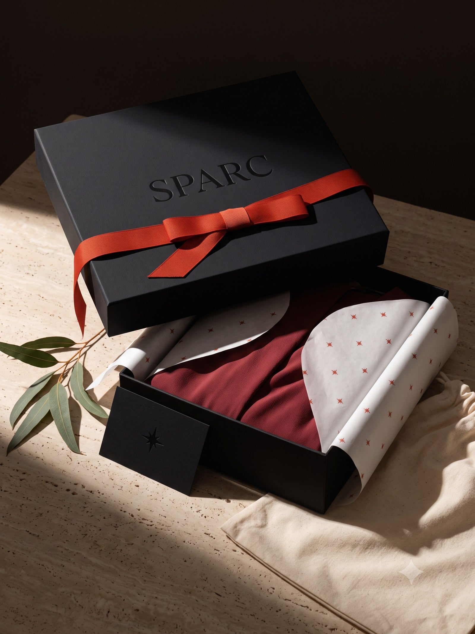 Vesper Draped Gown, the box