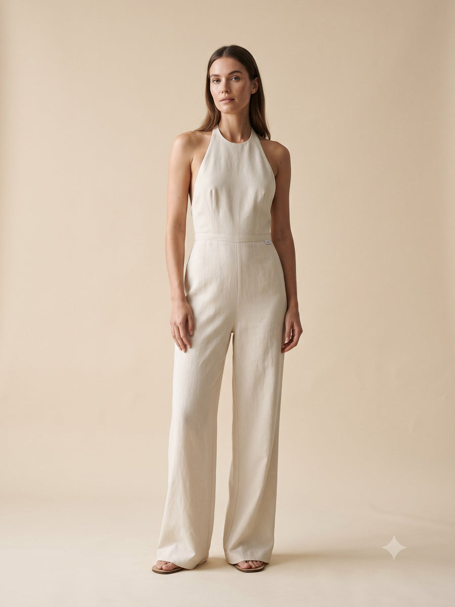 Windward Linen Halter Jumpsuit