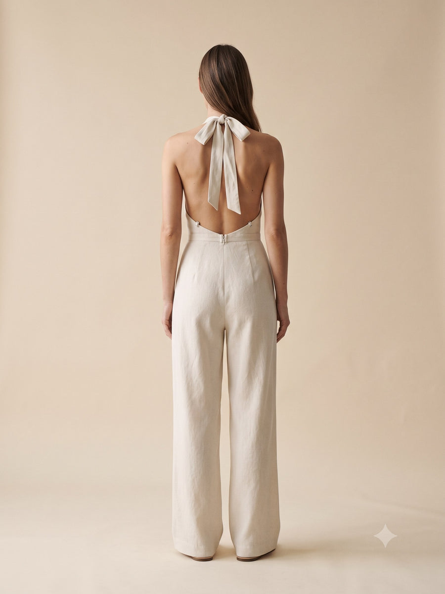 Windward Linen Halter Jumpsuit